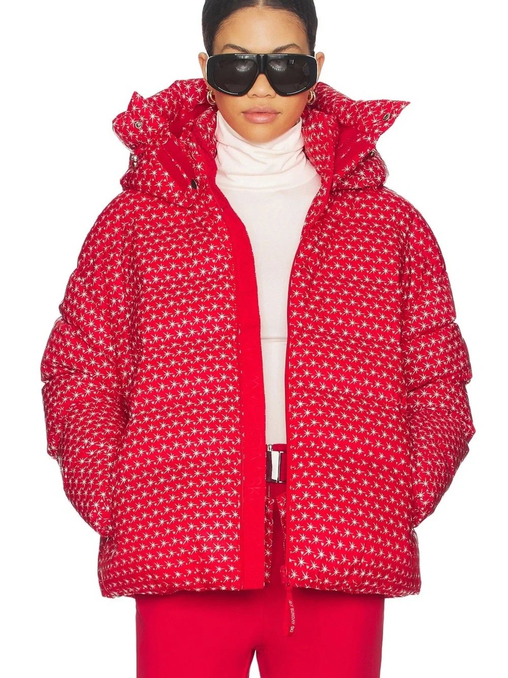 NWT $600 My Sunday Ski Womens Apricity Oversized Ski Jacket Medium Red White